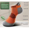 BULLIANT Socks For Women 6Pairs-Womens Athletic Ankle Socks No Show Cushioned for Walking Running-Compression Arch Support(6pairs-orange8237)