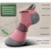 BULLIANT Socks For Women 6Pairs-Womens Athletic Ankle Socks No Show Cushioned for Walking Running-Compression Arch Support(6pairs-pink8242)