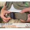 BULLIANT Tactical Belt for Men, Men Stretch Nylon Web Gift Belt 1.5″-Hiking Rigger Military Work-Quick Release(Beige2756)