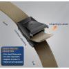 BULLIANT Tactical Belt for Men, Men Stretch Nylon Web Gift Belt 1.5″-Hiking Rigger Military Work-Quick Release(Beige2756)