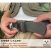 BULLIANT Tactical Belt for Men, Men Stretch Nylon Web Gift Belt 1.5″-Hiking Rigger Military Work-Quick Release(Dark Gray4666)