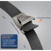 BULLIANT Tactical Belt for Men, Men Stretch Nylon Web Gift Belt 1.5″-Hiking Rigger Military Work-Quick Release(Dark Gray7815)