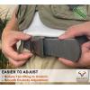 BULLIANT Tactical Belt for Men, Men Stretch Nylon Web Gift Belt 1.5″-Hiking Rigger Military Work-Quick Release(Dark Gray7815)