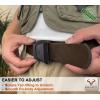 BULLIANT Tactical Belt for Men, Men Stretch Nylon Web Gift Belt 1.5″-Hiking Rigger Military Work-Quick Release(Deep Brown8341)