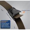 BULLIANT Tactical Belt for Men, Men Stretch Nylon Web Gift Belt 1.5″-Hiking Rigger Military Work-Quick Release(Light Brown2544)
