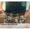 BULLIANT Tactical Belt for Men, Men Stretch Nylon Web Gift Belt 1.5″-Hiking Rigger Military Work-Quick Release(Light Brown7814)