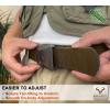 BULLIANT Tactical Belt for Men, Men Stretch Nylon Web Gift Belt 1.5″-Hiking Rigger Military Work-Quick Release(Light Brown7814)