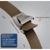 BULLIANT Tactical Belt for Men, Men Stretch Nylon Web Gift Belt 1.5″-Hiking Rigger Military Work-Quick Release(Light Brown7814)