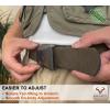BULLIANT Tactical Belt for Men, Men Stretch Nylon Web Gift Belt 1.5″-Hiking Rigger Military Work-Quick Release(Light Brown7818)