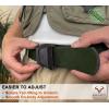 BULLIANT Tactical Belt for Men, Men Stretch Nylon Web Gift Belt 1.5″-Hiking Rigger Military Work-Quick Release(Navy Green2755)