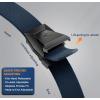 BULLIANT Tactical Belt for Men, Men Stretch Nylon Web Gift Belt 1.5″-Hiking Rigger Military Work-Quick Release(Purplish Blue2566)