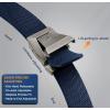 BULLIANT Tactical Belt for Men, Men Stretch Nylon Web Gift Belt 1.5″-Hiking Rigger Military Work-Quick Release(Purplish Blue4685)