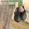 BULLIANT Women Clogs, Adjustable Sandals Slip-on Water Shoes Unisex with Cushioned Footbed,Comfortable Lightweight(Black4585)