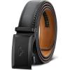 BULLIANT Men Belt,Ratchet Leather Belt Click Adjustable for Men Jeans Dress Casual 1 3/8-Cut to Fit(Dark Gray8600)