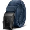 BULLIANT Tactical Belt for Men, Men Stretch Nylon Web Gift Belt 1.5″-Hiking Rigger Military Work-Quick Release(Purplish Blue2566)