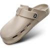 BULLIANT Women Clogs, Adjustable Sandals Slip-on Water Shoes Unisex with Cushioned Footbed,Comfortable Lightweight(Camel8079)