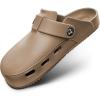 BULLIANT Women Clogs, Adjustable Sandals Slip-on Water Shoes Unisex with Cushioned Footbed,Comfortable Lightweight(Tiger Eye8080)