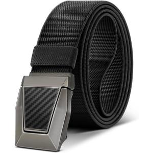 BULLIANT Tactical Belt for Men, Men Stretch Nylon Web Gift Belt 1.5″-Hiking Rigger Military Work-Quick Release(Black7816)