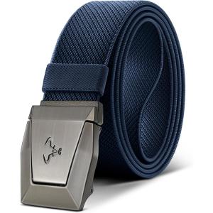 BULLIANT Tactical Belt for Men, Men Stretch Nylon Web Gift Belt 1.5″-Hiking Rigger Military Work-Quick Release(Purplish Blue4685)