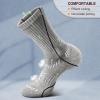 BULLIANT Compression Socks for Men 6Pairs, Athletic Crew Socks Cushioned For Men Sports Running-Arch Support(6pairs-gray Heather /Black Gray4478)