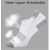 BULLIANT Mens Socks 6 Pairs-Athletic Ankle Socks Cushioned No Show For Men Running-Arch Compression Support(6pairs-3 Color Mixed4207)