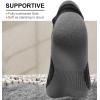 BULLIANT Mens Socks 6 Pairs-Athletic Ankle Socks Cushioned No Show For Men Running-Arch Compression Support(6pairs-black3665)