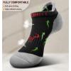 BULLIANT Mens Socks 6 Pairs-Athletic Ankle Socks Cushioned No Show For Men Running-Arch Compression Support(6pairs-black3665)