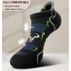BULLIANT Mens Socks 6 Pairs-Athletic Ankle Socks Cushioned No Show For Men Running-Arch Compression Support(6pairs-black/Creamy White3072)
