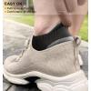 BULLIANT Mens Socks 6 Pairs-Athletic Ankle Socks Cushioned No Show For Men Running-Arch Compression Support(6pairs-black/Dark Gray3003)
