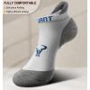 BULLIANT Mens Socks 6 Pairs-Athletic Ankle Socks Cushioned No Show For Men Running-Arch Compression Support(6pairs-black/White/Gray4583)