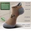 BULLIANT Mens Socks 6 Pairs-Athletic Ankle Socks Cushioned No Show For Men Running-Arch Compression Support(6pairs-camel8255)