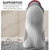 BULLIANT Mens Socks 6 Pairs-Athletic Ankle Socks Cushioned No Show For Men Running-Arch Compression Support(6pairs-gray Heather 4308)