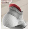 BULLIANT Mens Socks 6 Pairs-Athletic Ankle Socks Cushioned No Show For Men Running-Arch Compression Support(6pairs-gray Heather 4308)