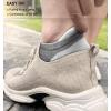 BULLIANT Mens Socks 6 Pairs-Athletic Ankle Socks Cushioned No Show For Men Running-Arch Compression Support(6pairs-gray Heather 4430)