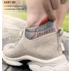 BULLIANT Mens Socks 6 Pairs-Athletic Ankle Socks Cushioned No Show For Men Running-Arch Compression Support(6pairs-gray Heather /Rose Red3076)