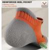 BULLIANT Mens Socks 6 Pairs-Athletic Ankle Socks Cushioned No Show For Men Running-Arch Compression Support(6pairs-orange8251)