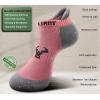 BULLIANT Mens Socks 6 Pairs-Athletic Ankle Socks Cushioned No Show For Men Running-Arch Compression Support(6pairs-pink8256)