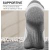 BULLIANT Mens Socks 6 Pairs-Athletic Ankle Socks Cushioned No Show For Men Running-Arch Compression Support(6pairs-white /Fog Blue3005)