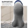 BULLIANT Mens Socks 6 Pairs-Athletic Ankle Socks Cushioned No Show For Men Running-Arch Compression Support(6pairs-white4307)