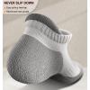BULLIANT Mens Socks 6 Pairs-Athletic Ankle Socks Cushioned No Show For Men Running-Arch Compression Support(6pairs-white4429)