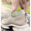 BULLIANT Mens Socks 6 Pairs-Athletic Ankle Socks Cushioned No Show For Men Running-Arch Compression Support(6pairs-white/Midgetgolf Green3074)
