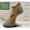BULLIANT Mens Socks 6 Pairs-Athletic Ankle Socks Cushioned No Show For Men Running-Arch Compression Support(6pairs-wood Thrush8252)