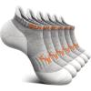6pairs-gray Heather /Orange Yellow3007