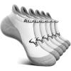 BULLIANT Mens Socks 6 Pairs-Athletic Ankle Socks Cushioned No Show For Men Running-Arch Compression Support(6pairs-white3666)