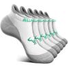 BULLIANT Mens Socks 6 Pairs-Athletic Ankle Socks Cushioned No Show For Men Running-Arch Compression Support(6pairs-white3667)