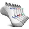 BULLIANT Mens Socks 6 Pairs-Athletic Ankle Socks Cushioned No Show For Men Running-Arch Compression Support(6pairs-white4429)