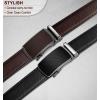 BULLIANT Men Belts 2 Pack,Ratchet Sliding Belt Adjustable For Gift Mens Dress Casual 1 3/8″,Cut for Fit(2pack-black/Deep Brown4601)
