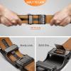 BULLIANT Men Belts 2 Pack,Ratchet Sliding Belt Adjustable For Gift Mens Dress Casual 1 3/8″,Cut for Fit(2pack-black/Orange Brown4600)
