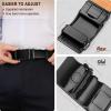 BULLIANT Men Belts 2 Pack,Ratchet Sliding Belt Adjustable For Gift Mens Dress Casual 1 3/8″,Cut for Fit(2pack-black/Orange Brown4600)