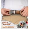 BULLIANT Men Belts 2 Pack,Ratchet Sliding Belt Adjustable For Gift Mens Dress Casual 1 3/8″,Cut for Fit(2pack-black/Orange Brown7999)